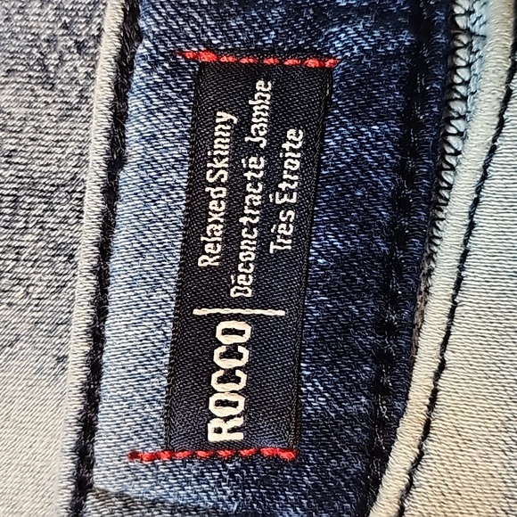 💥True Religion Blue Acid-Wash Rocco Rlxd Skinny Jeans. Men's Size: W40x34L - Picture 8 of 14